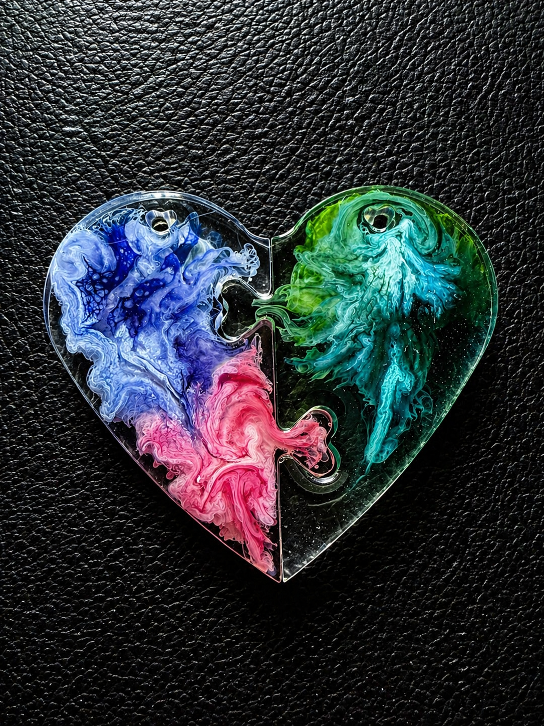 Handcrafted Epoxy Resin Heart – 2.5" Gloss Finish Keepsake